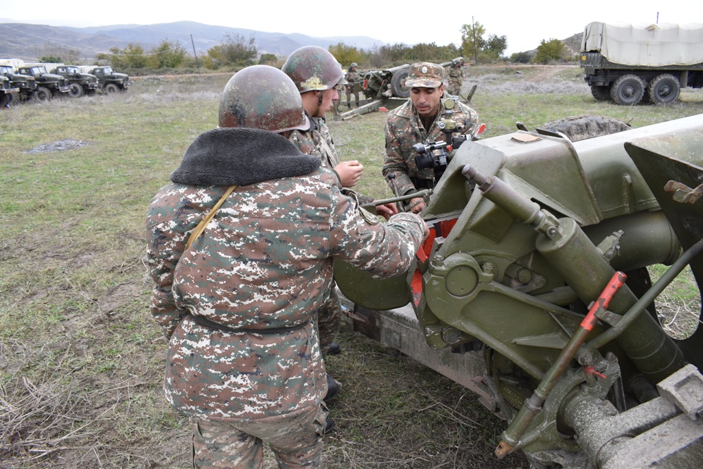 Стартовали лагерные сборы артиллеристов воинских частей Минобороны Армении